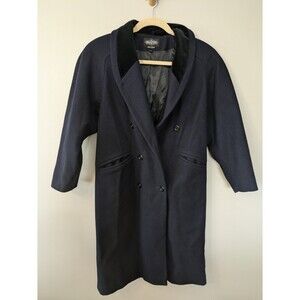 Vtg Braetan Women's Purple Wool Winter Coat Midi Old Money Classic 14P